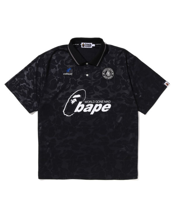 T Shirts Bape Soccer Game Relaxed Fit Polo Noir Homme | PID-07966588