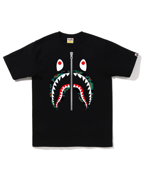 T Shirts Bape Thermography Shark Noir Homme | XBD-59248499