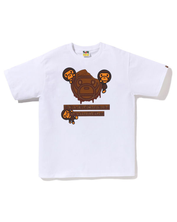 T Shirts Bape Valentine Chocolate Milo Blanche Homme | KAW-61225644