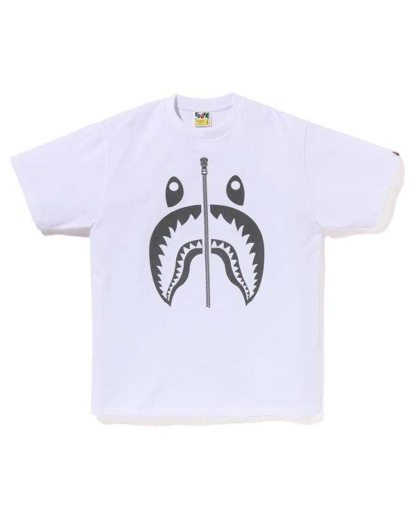 T Shirts Bape Pigment Shark Blanche Homme | ADO-65317217