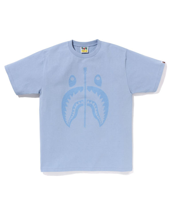 T Shirts Bape Pigment Shark Bleu Clair Homme | EZK-43321218