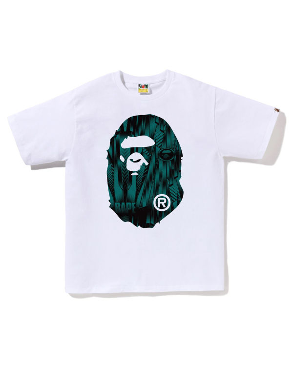 T Shirts Bape Speed Racer Big Ape Head Blanche Homme | LSO-48550056