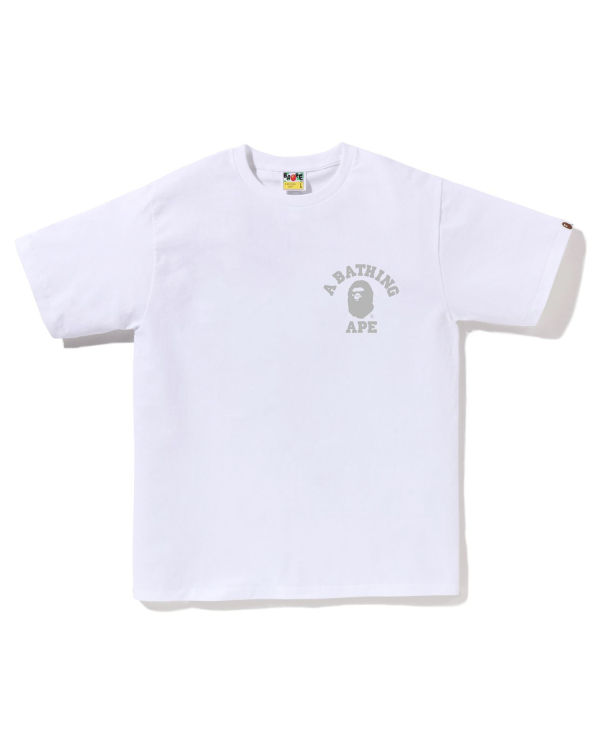 T Shirts Bape Honeycomb Camo College ATS Blanche Homme | AOO-83408512