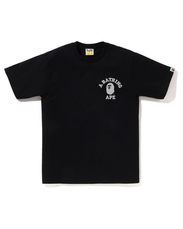 T Shirts Bape Honeycomb Camo College ATS Noir Homme | VGK-04927927