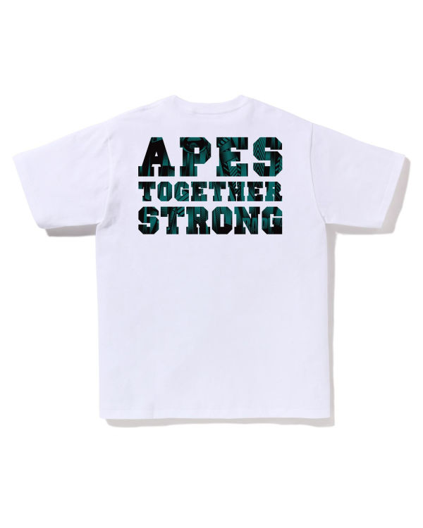 T Shirts Bape Speed Racer College ATS Blanche Homme | PLX-98789721