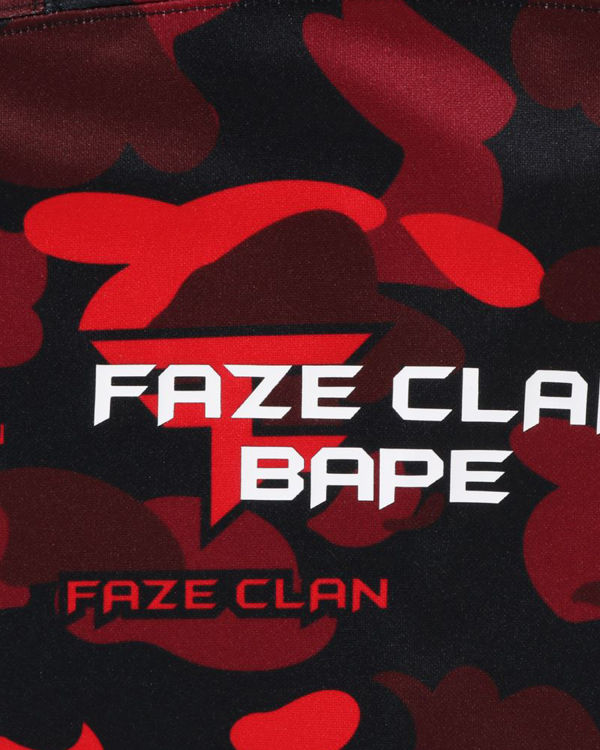 T Shirts Bape X Faze Clan Hockey L/S Rouge Clair Homme | URB-83079830