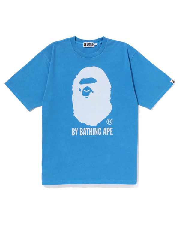 T Shirts Bape Overdyed By Bathing Ape Relaxed Bleu Homme | OMU-81067664