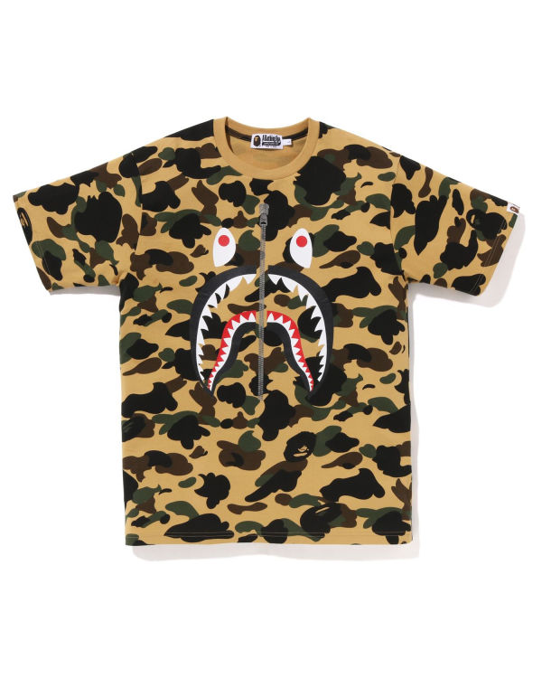 T Shirts Bape 1st Camo Shark Jaune Homme | YIK-22740025