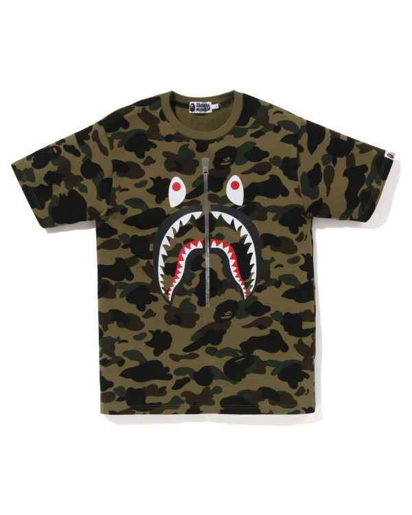 T Shirts Bape 1st Camo Shark Vert Homme | QPM-56845864