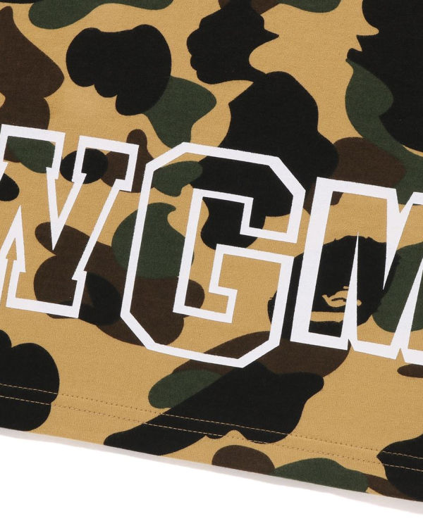 T Shirts Bape 1st Camo Shark Jaune Homme | YIK-22740025