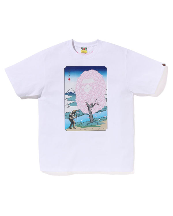 T Shirts Bape Sakura Blanche Homme | ELS-85203986