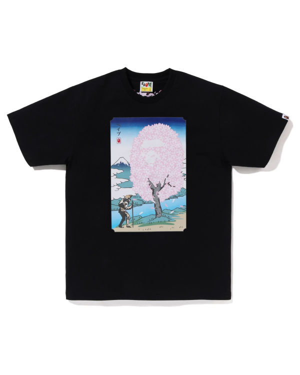 T Shirts Bape Sakura Noir Homme | OLP-68439597