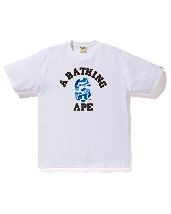 T Shirts Bape ABC Camo College Blanche Homme | KDP-53572990