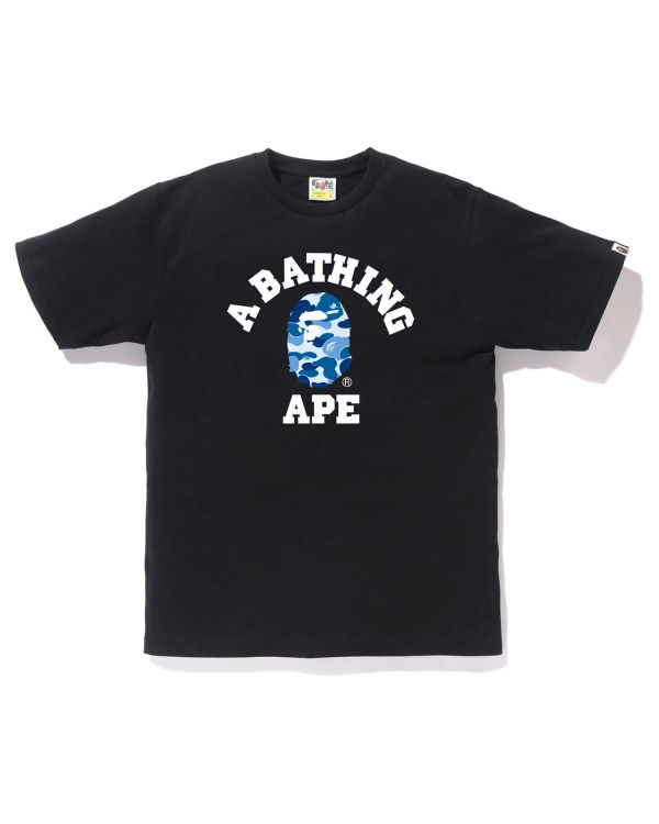 T Shirts Bape ABC Camo College Noir Homme | VHR-23320613