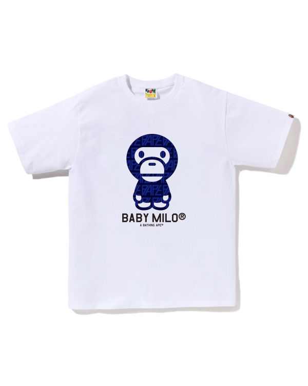 T Shirts Bape Logo Monogram Milo Blanche Homme | TMJ-68996041