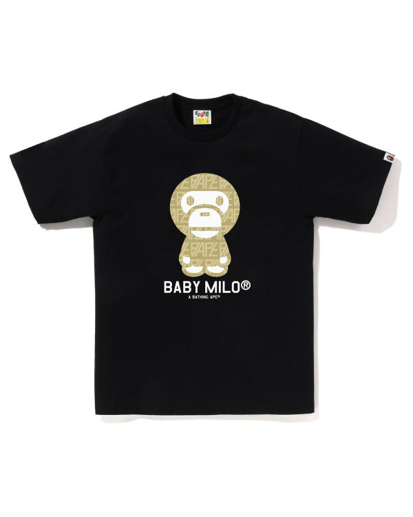 T Shirts Bape Logo Monogram Milo Noir Homme | EXN-78636018