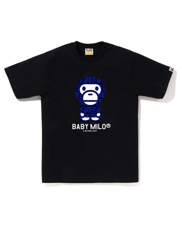 T Shirts Bape Logo Monogram Milo Noir Homme | BLA-30518099