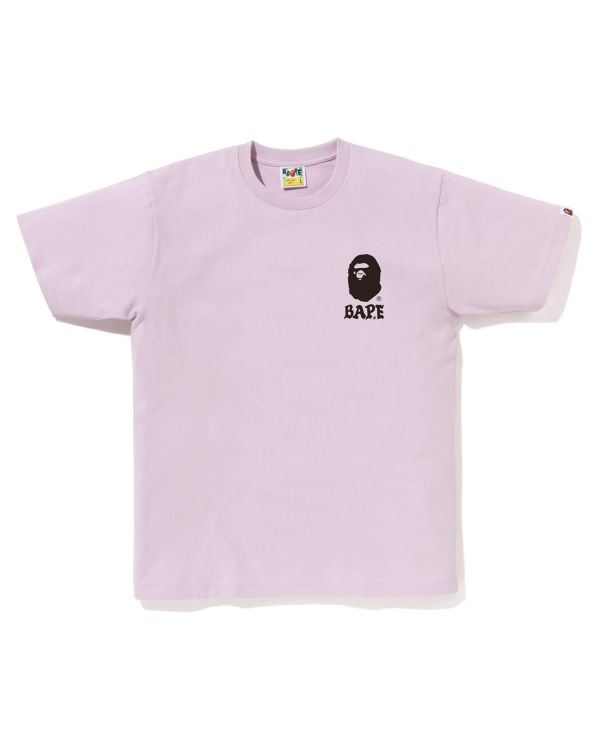 T Shirts Bape Japan Culture Lettered Violette Homme | UEP-81030016