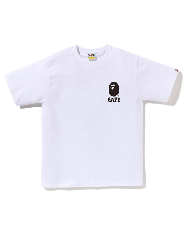 T Shirts Bape Japan Culture Lettered Blanche Homme | WVZ-63009506