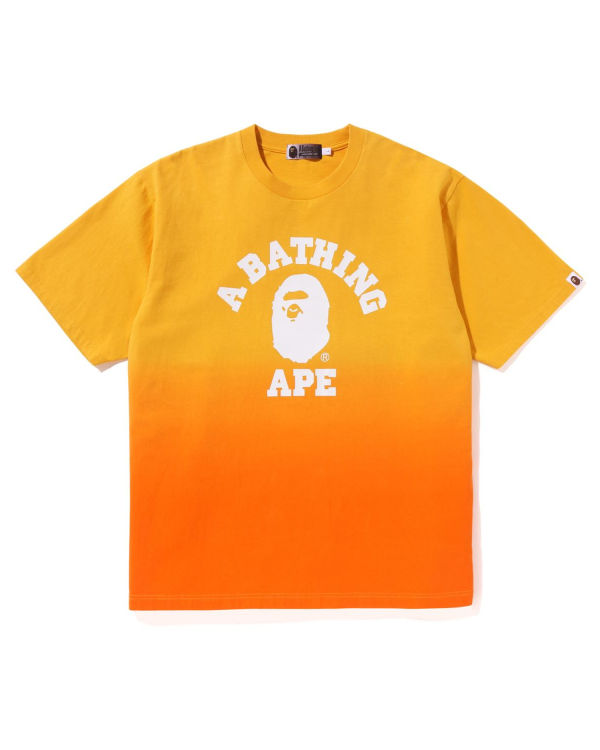 T Shirts Bape College Gradation Relaxed Fit Orange Homme | GNA-75752619