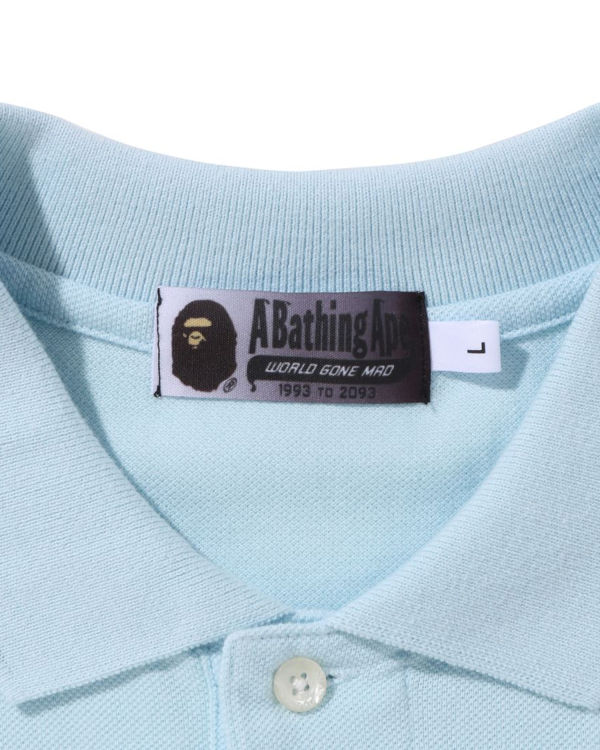 T Shirts Bape Ape Head One Point Gradation Relaxed Fit Polo Bleu Homme | GGY-52849629