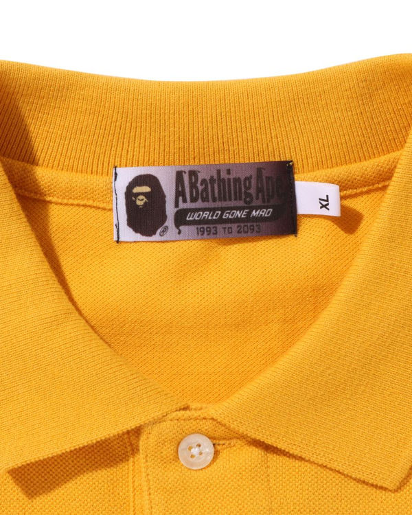 T Shirts Bape Ape Head One Point Gradation Relaxed Fit Polo Orange Homme | VWO-44087068