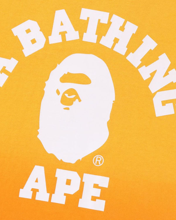 T Shirts Bape College Gradation Relaxed Fit Orange Homme | GNA-75752619