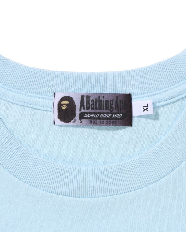 T Shirts Bape College Gradation Relaxed Fit Bleu Homme | WPZ-10751839