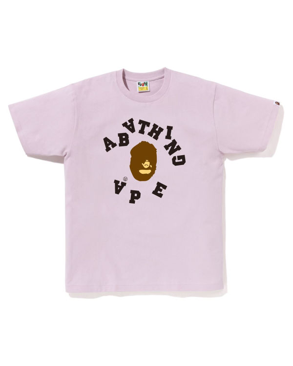 T Shirts Bape Broken College Violette Homme | MLE-28092919