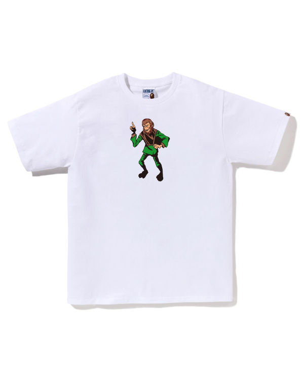 T Shirts Bape Ape Blanche Homme | MFI-62826531