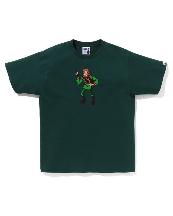 T Shirts Bape Ape Vert Homme | KNS-82030520