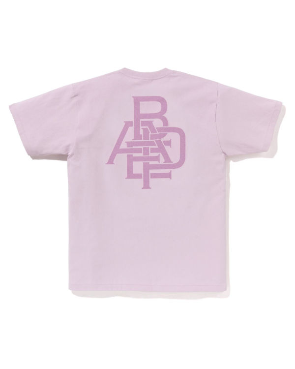 T Shirts Bape Pigment Logo Violette Homme | BHB-23998204