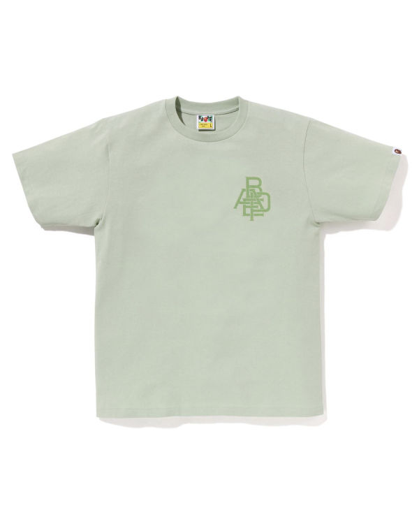 T Shirts Bape Pigment Logo Vert Clair Homme | BZI-40819548