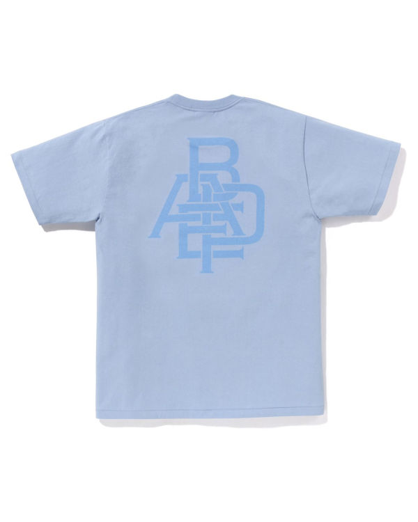 T Shirts Bape Pigment Logo Bleu Homme | EZY-12043826