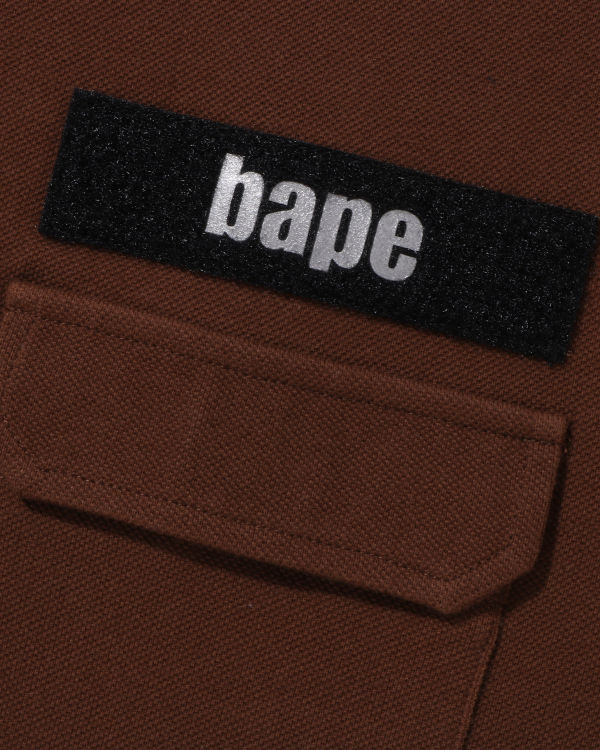 T Shirts Bape Relaxed Fit Polo Marron Homme | ASQ-43208274