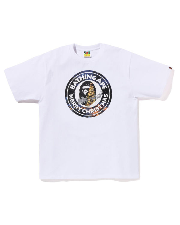 T Shirts Bape Christmas Busy With Travail Blanche Homme | GIW-31420671