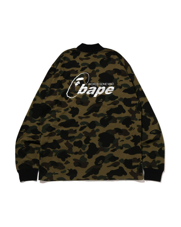 T Shirts Bape 1st Camo Mock Neck Relaxed Fit L/S Vert Homme | JYZ-94391510