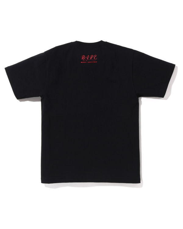 T Shirts Bape Christmas Busy With Travail Noir Homme | FWS-19908821