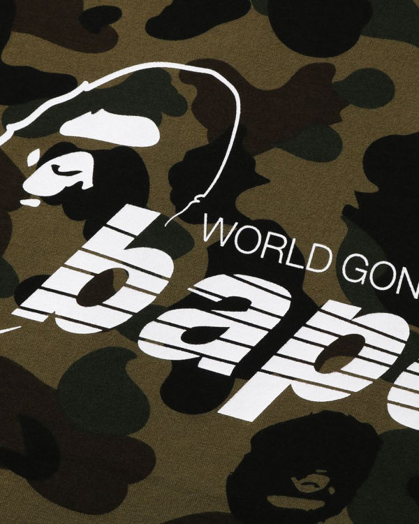 T Shirts Bape 1st Camo Mock Neck Relaxed Fit L/S Vert Homme | JYZ-94391510