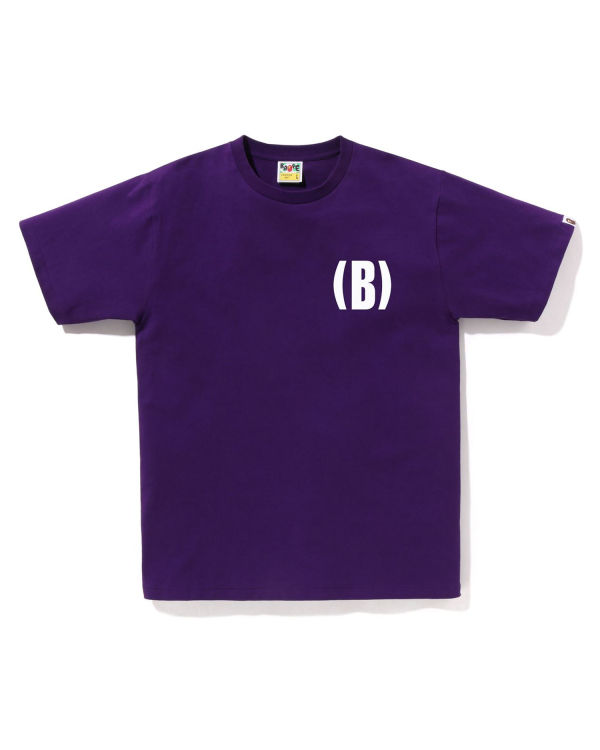 T Shirts Bape B One Point Violette Homme | MWT-23293575