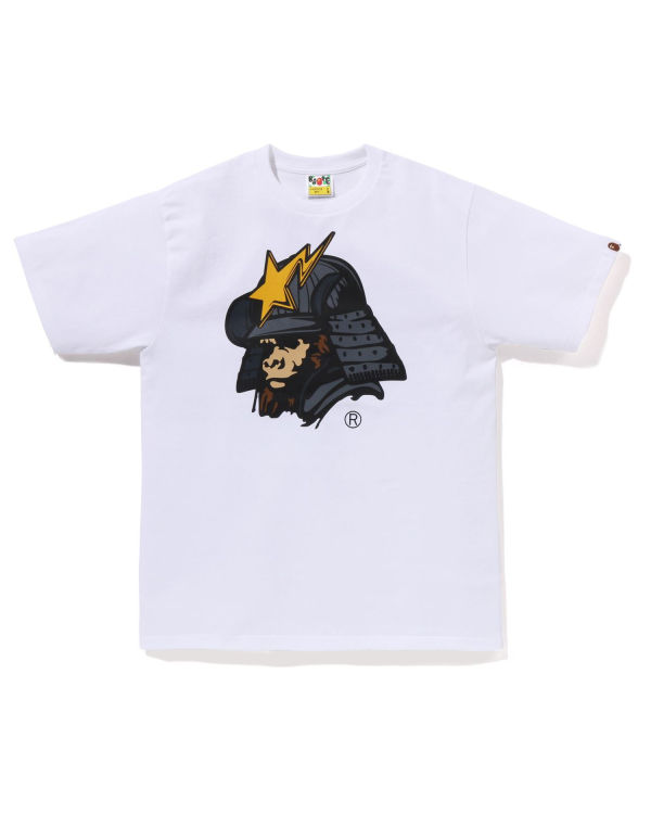 T Shirts Bape General Kabuto Blanche Homme | IHG-39037655