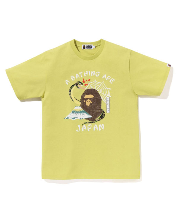 T Shirts Bape Japanese Culture Jaune Homme | RGR-45639168