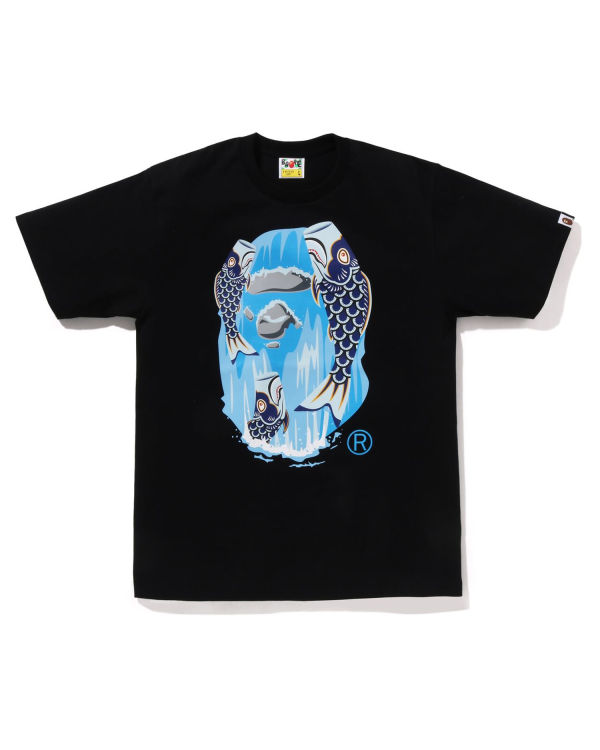 T Shirts Bape Koinobori Waterfall Ape Head Noir Homme | ODG-13864819