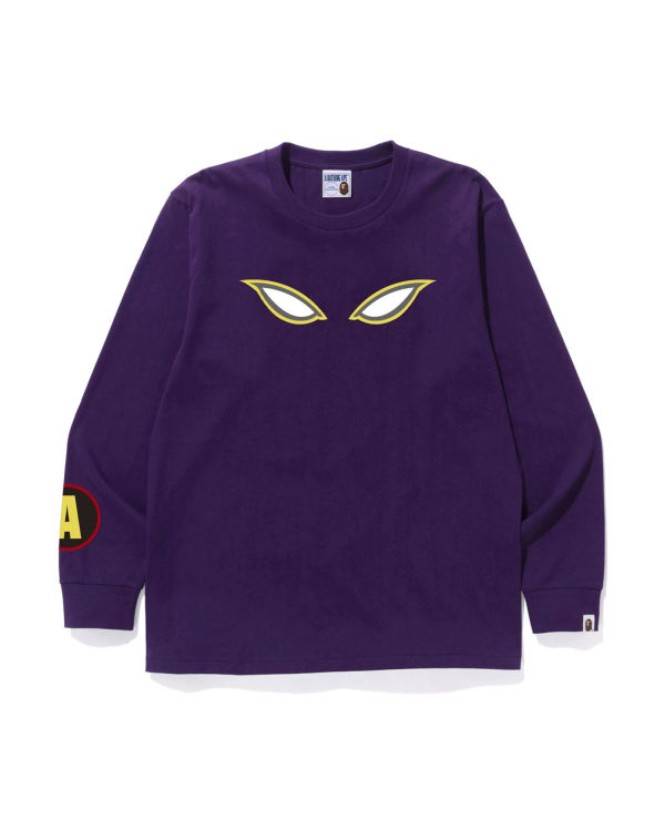 T Shirts Bape Shadow L/S Violette Homme | CSI-30318348