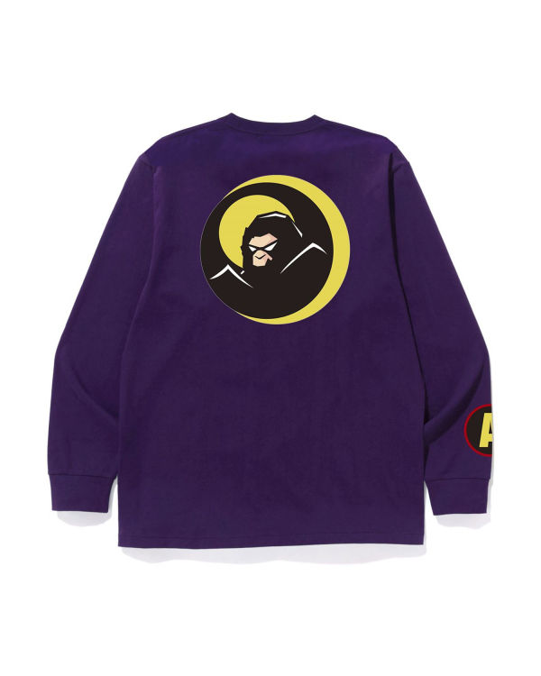 T Shirts Bape Shadow L/S Violette Homme | CSI-30318348